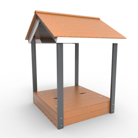 картинка Детская деревянная песочница с крышей "Ультра" от магазина Лазалка