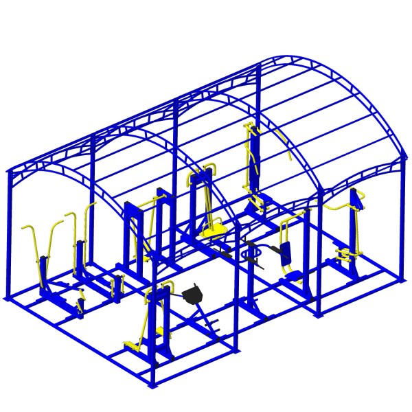 Навес Пионер для тренажеров 4*6 с обвязкой