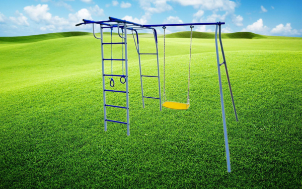 Детский спортивный комплекс для дачи Пионер "Шалун" (ЦК) (Серый)