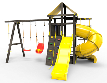 Детская площадка Пикник "Блэк" с винтовой трубой