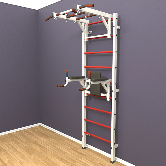 картинка Шведская стенка "LittleSport" Long 2.0 (белый*красный) от магазина Лазалка