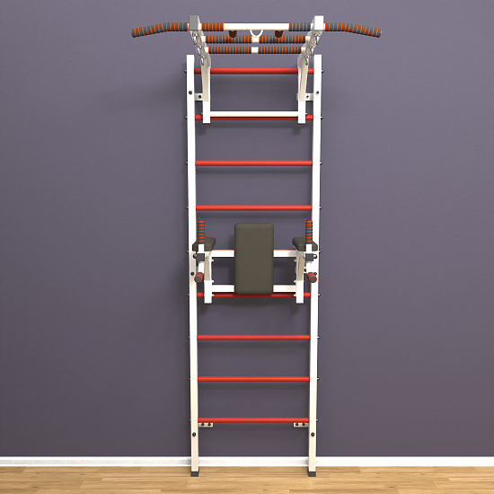 картинка Шведская стенка "LittleSport" Long 2.0 (белый*красный) от магазина Лазалка