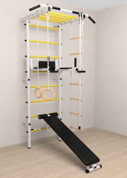 Шведская стенка Sv Pro рукоход 855 (Турник Pro рукоход/Брусья/стойка/Скамья/Канат/Кольца/Лестница)