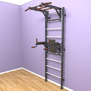 Шведская стенка "LittleSport" Long 2.0 (черный*белый)