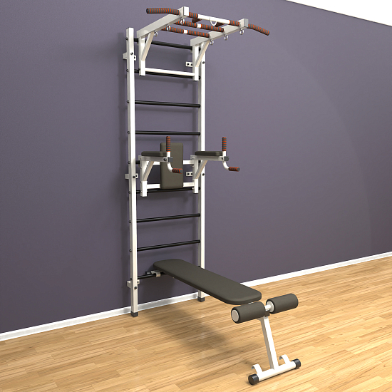 картинка Шведская стенка "LittleSport" Long 3.0 (белый*черный) от магазина Лазалка