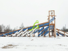 Зимняя деревянная горка "IgraGrad Snow Fox 12 м" с двумя скатами мод.4