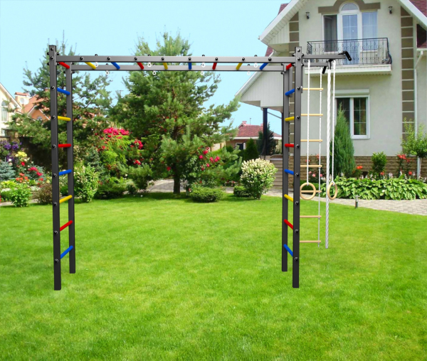 картинка Уличная шведская стенка Sv Sport рукоход У506 (Турник/Канат/кольца/лестница) от магазина Лазалка