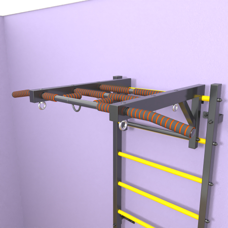 картинка Шведская стенка «LittleSport» Graphite Long желтые ступени от магазина Лазалка