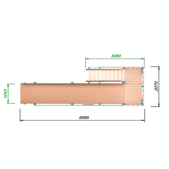 Детская площадка - деревянная горка Пикник "Зима №3" Лэйк