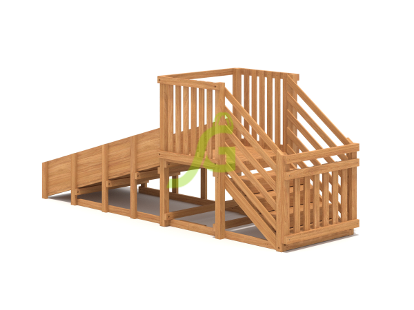 картинка Детская зимняя деревянная горка "IgraGrad Snow Fox", скат 2,8 метров от магазина Лазалка