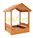 картинка Детская деревянная песочница с крышей от магазина БэбиСпорт